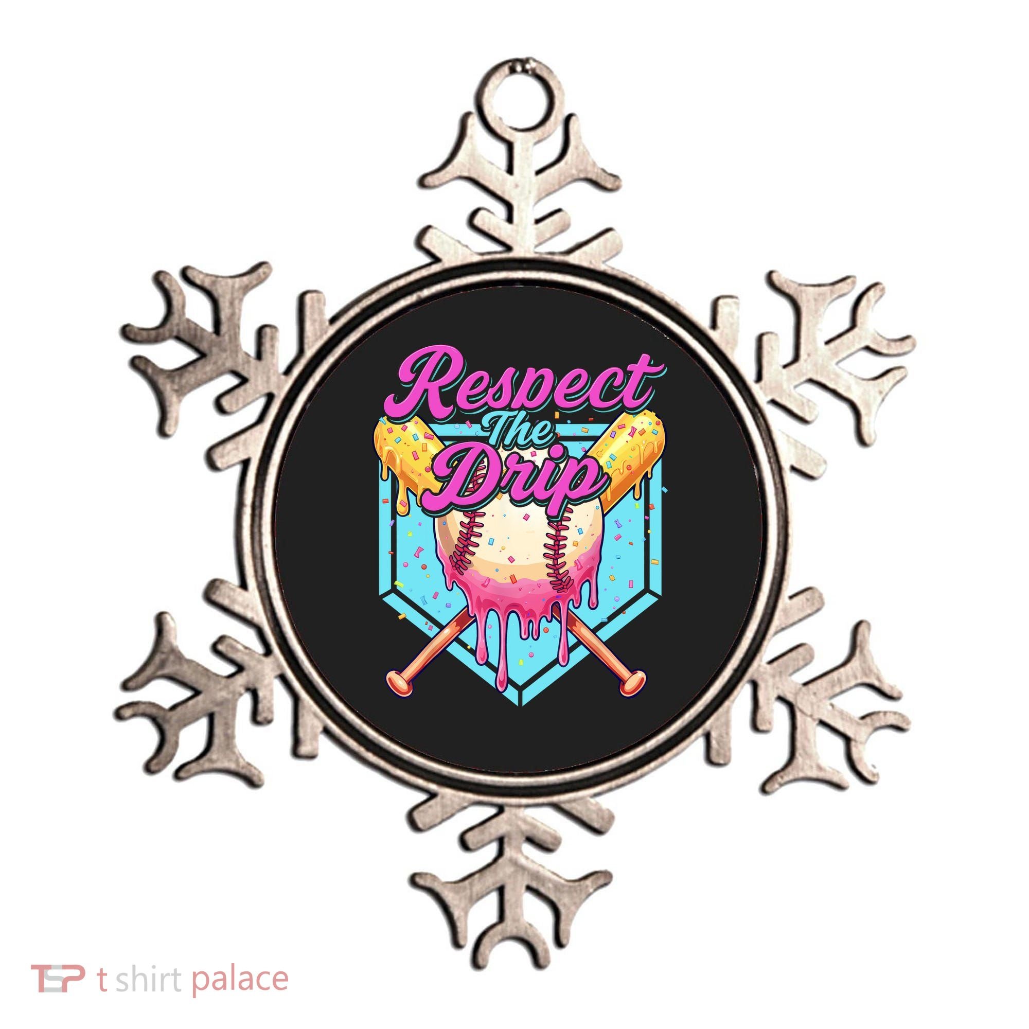 Baseball Drip Boy Home Plate Sports Respect The Drip  Ornament