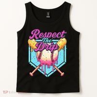 Baseball Drip Boy Home Plate Sports Respect The Drip  Tank Top thumb 2