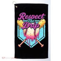 Baseball Drip Boy Home Plate Sports Respect The Drip  Golf Towel thumb 0