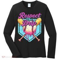 Baseball Drip Boy Home Plate Sports Respect The Drip  Women's Long Sleeve Shirt thumb 0