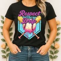 Baseball Drip Boy Home Plate Sports Respect The Drip  Women's T-Shirt thumb 2