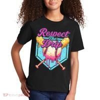 Baseball Drip Boy Home Plate Sports Respect The Drip  Kids T-Shirt thumb 2