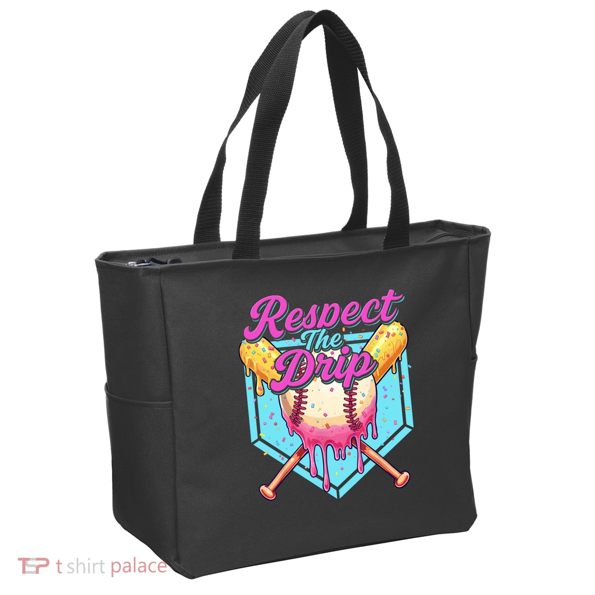 Baseball Drip Boy Home Plate Sports Respect The Drip  Tote Bag