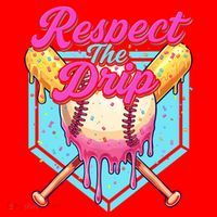 Baseball Drip Boy Home Plate Sports Respect The Drip  Santa Hat thumb 1