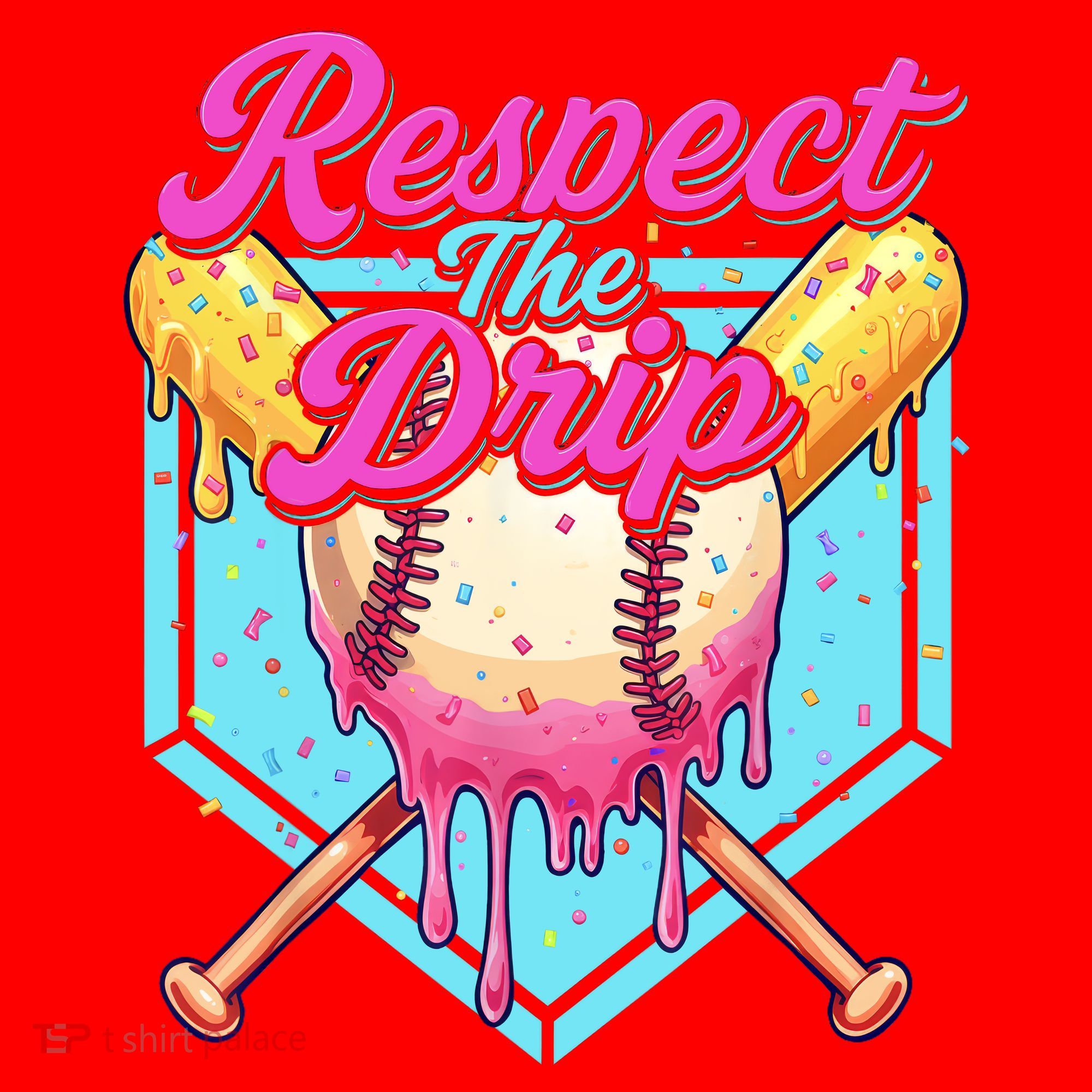 Baseball Drip Boy Home Plate Sports Respect The Drip  Santa Hat