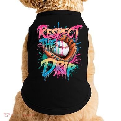 Baseball Drip Boy Ice Cream Drip Respect The Drip  Doggie Tank