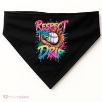 Baseball Drip Boy Ice Cream Drip Respect The Drip  USA-Made Doggie Bandana thumb 0