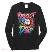 Baseball Drip Boy Ice Cream Drip Respect The Drip  Long Sleeve Shirt thumb 0