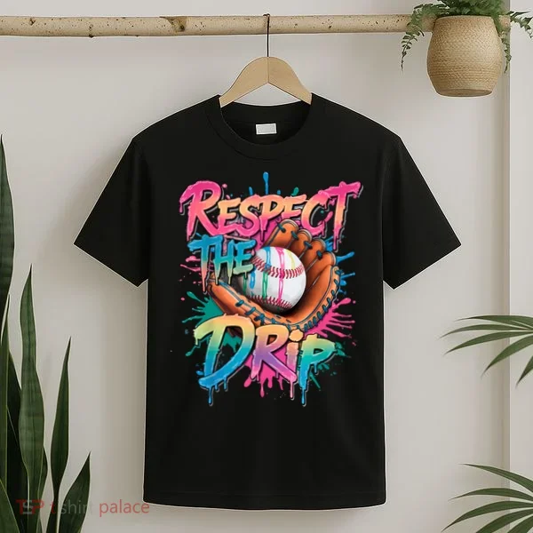 Baseball Drip Boy Ice Cream Drip Respect The Drip  T-Shirt