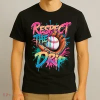 Baseball Drip Boy Ice Cream Drip Respect The Drip  T-Shirt thumb 3