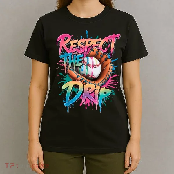 Baseball Drip Boy Ice Cream Drip Respect The Drip  T-Shirt