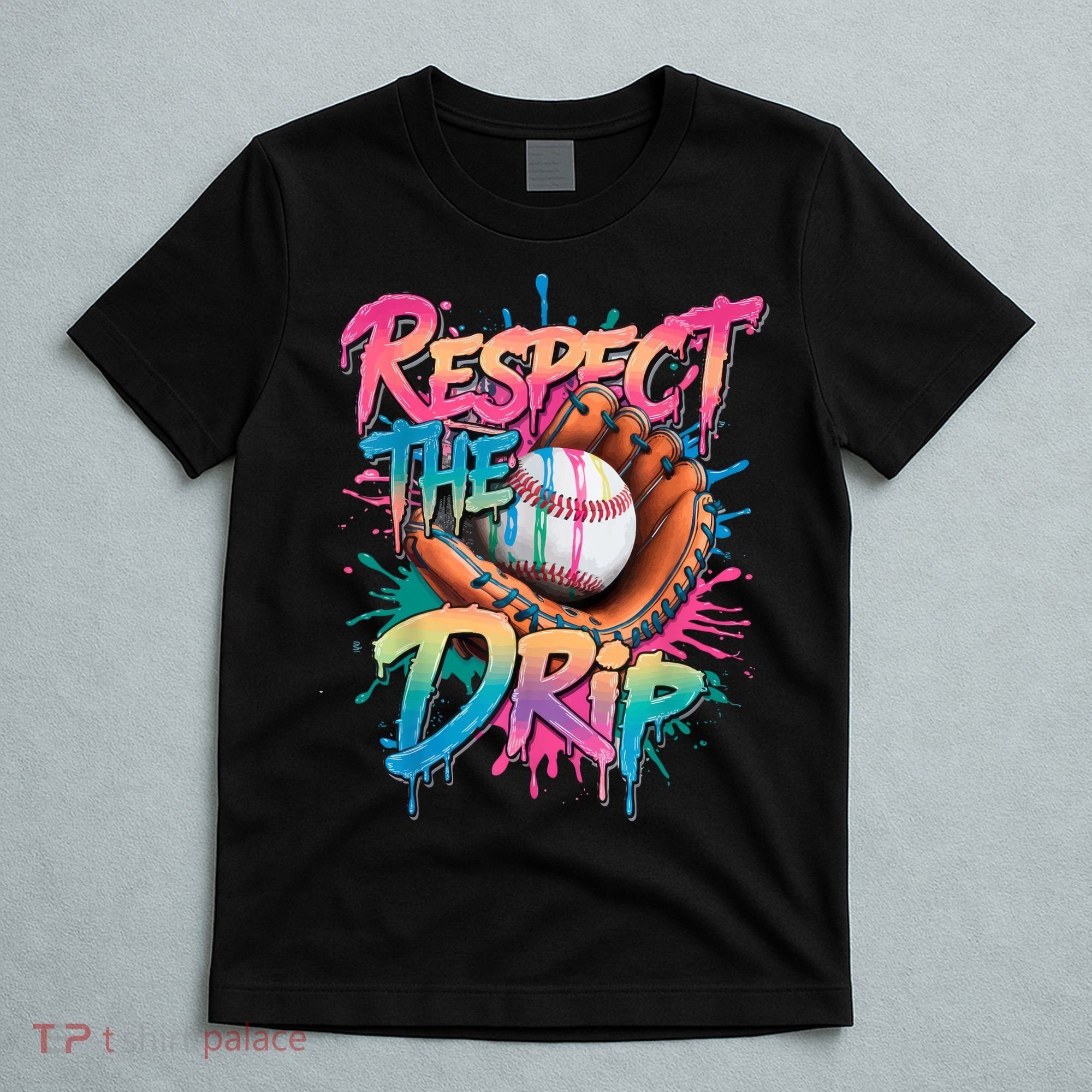 Baseball Drip Boy Ice Cream Drip Respect The Drip  T-Shirt