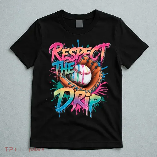Baseball Drip Boy Ice Cream Drip Respect The Drip  T-Shirt