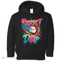 Baseball Drip Boy Ice Cream Drip Respect The Drip  Toddler Hoodie thumb 0