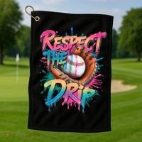 Baseball Drip Boy Ice Cream Drip Respect The Drip  Golf Towel thumb 1