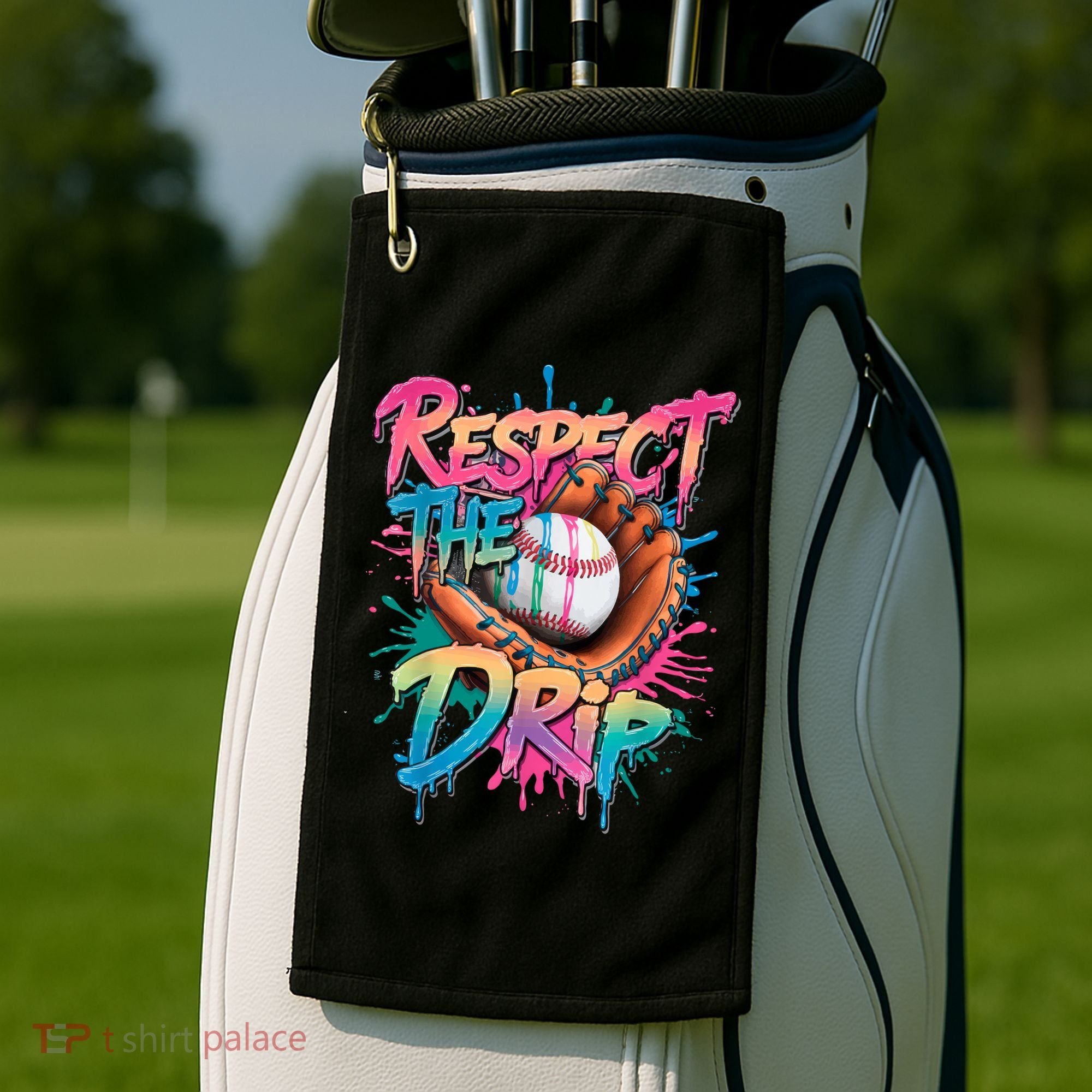 Baseball Drip Boy Ice Cream Drip Respect The Drip  Golf Towel
