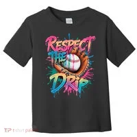Baseball Drip Boy Ice Cream Drip Respect The Drip  Toddler T-Shirt thumb 0