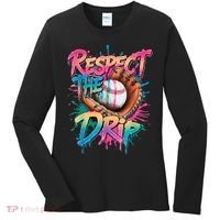 Baseball Drip Boy Ice Cream Drip Respect The Drip  Women's Long Sleeve Shirt thumb 0