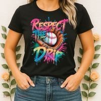 Baseball Drip Boy Ice Cream Drip Respect The Drip  Women's T-Shirt thumb 2
