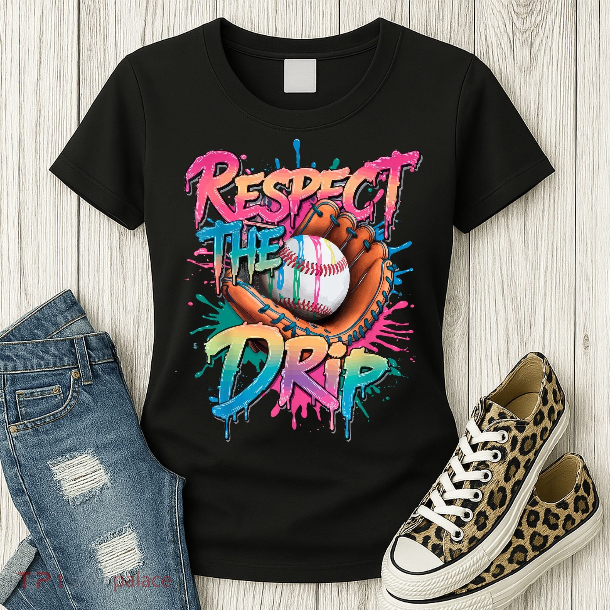 Baseball Drip Boy Ice Cream Drip Respect The Drip  Women's T-Shirt