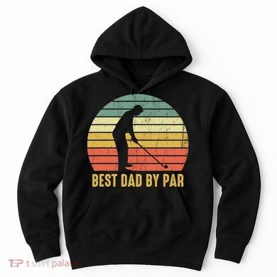 Best Dad By Par Disc Golf Golfer Player Funny Father's Day Hoodie