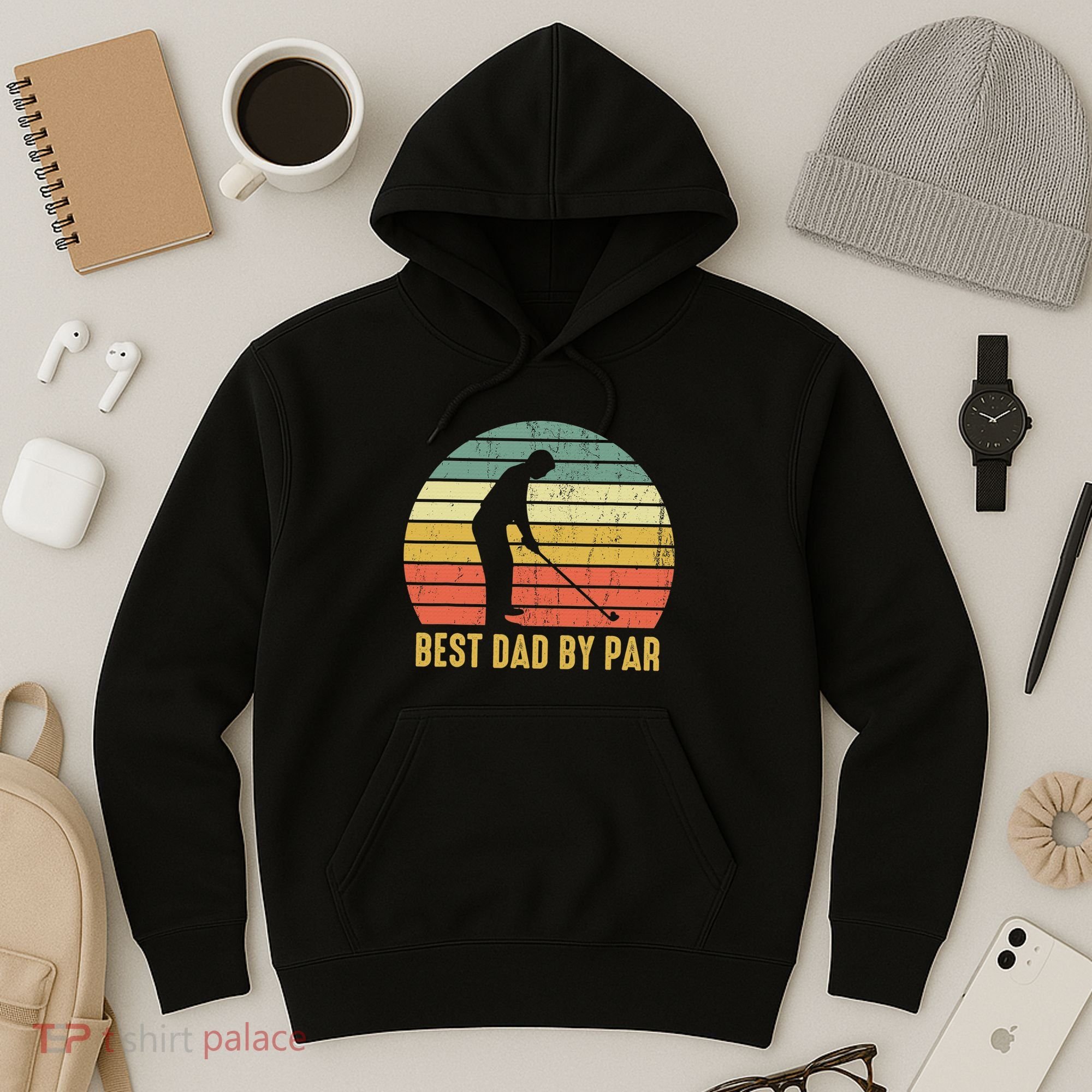 Best Dad By Par Disc Golf Golfer Player Funny Father's Day Hoodie