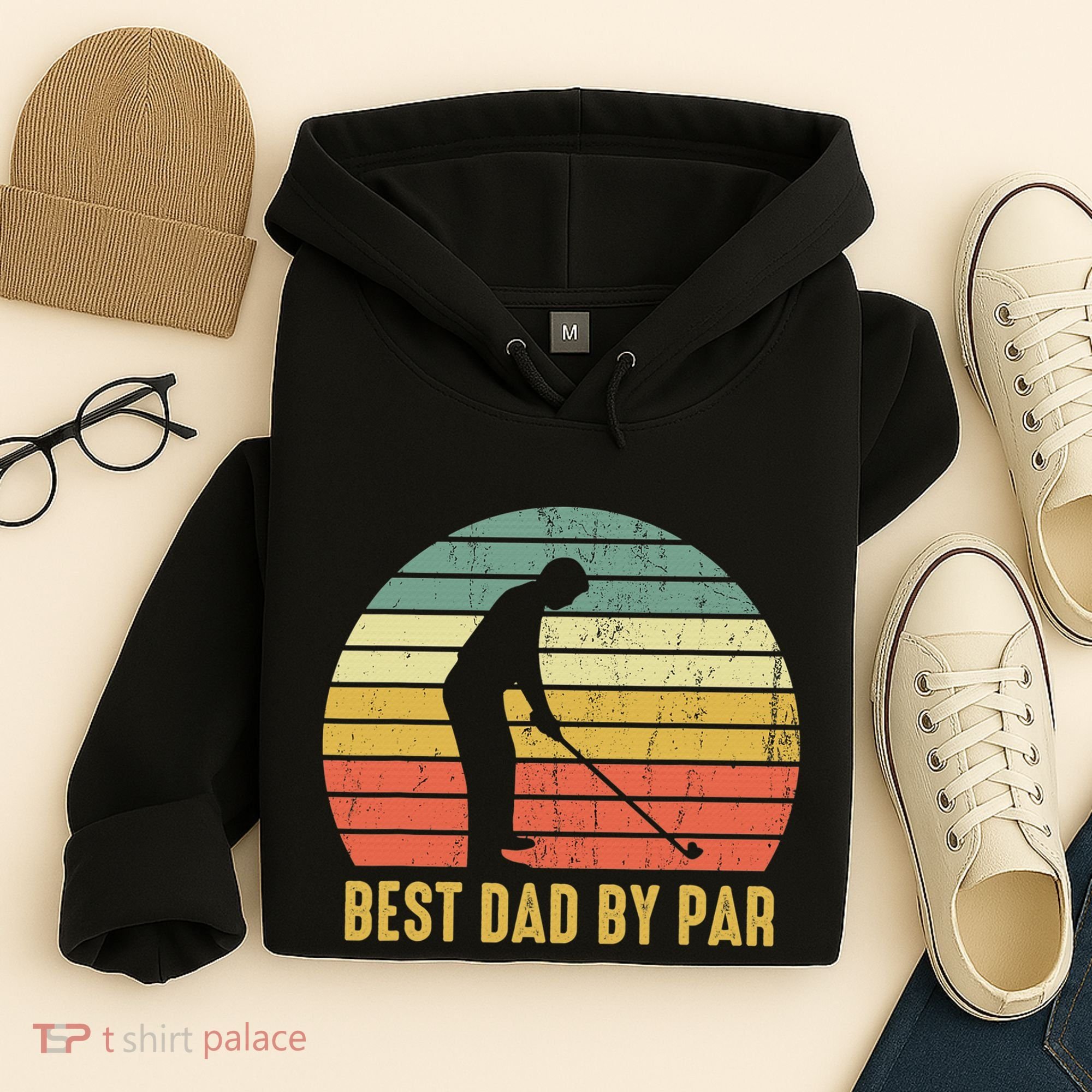 Best Dad By Par Disc Golf Golfer Player Funny Father's Day Hoodie