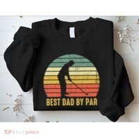 Best Dad By Par Disc Golf Golfer Player Funny Father's Day Sweatshirt thumb 2