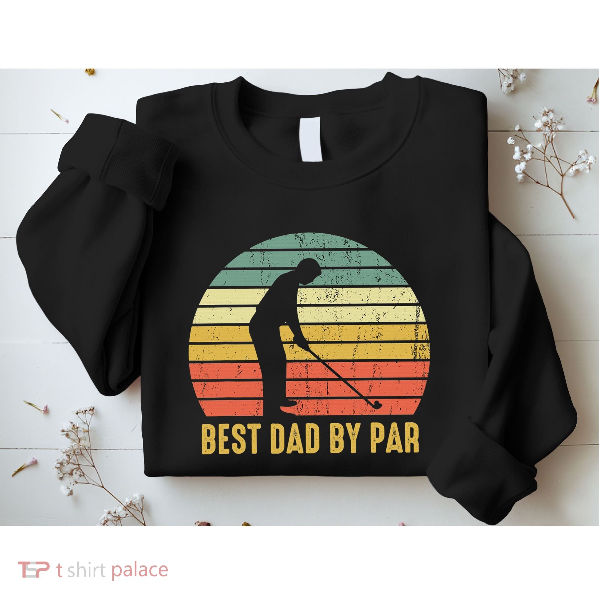 Best Dad By Par Disc Golf Golfer Player Funny Father's Day Sweatshirt