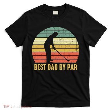 Best Dad By Par Disc Golf Golfer Player Funny Father's Day T-Shirt
