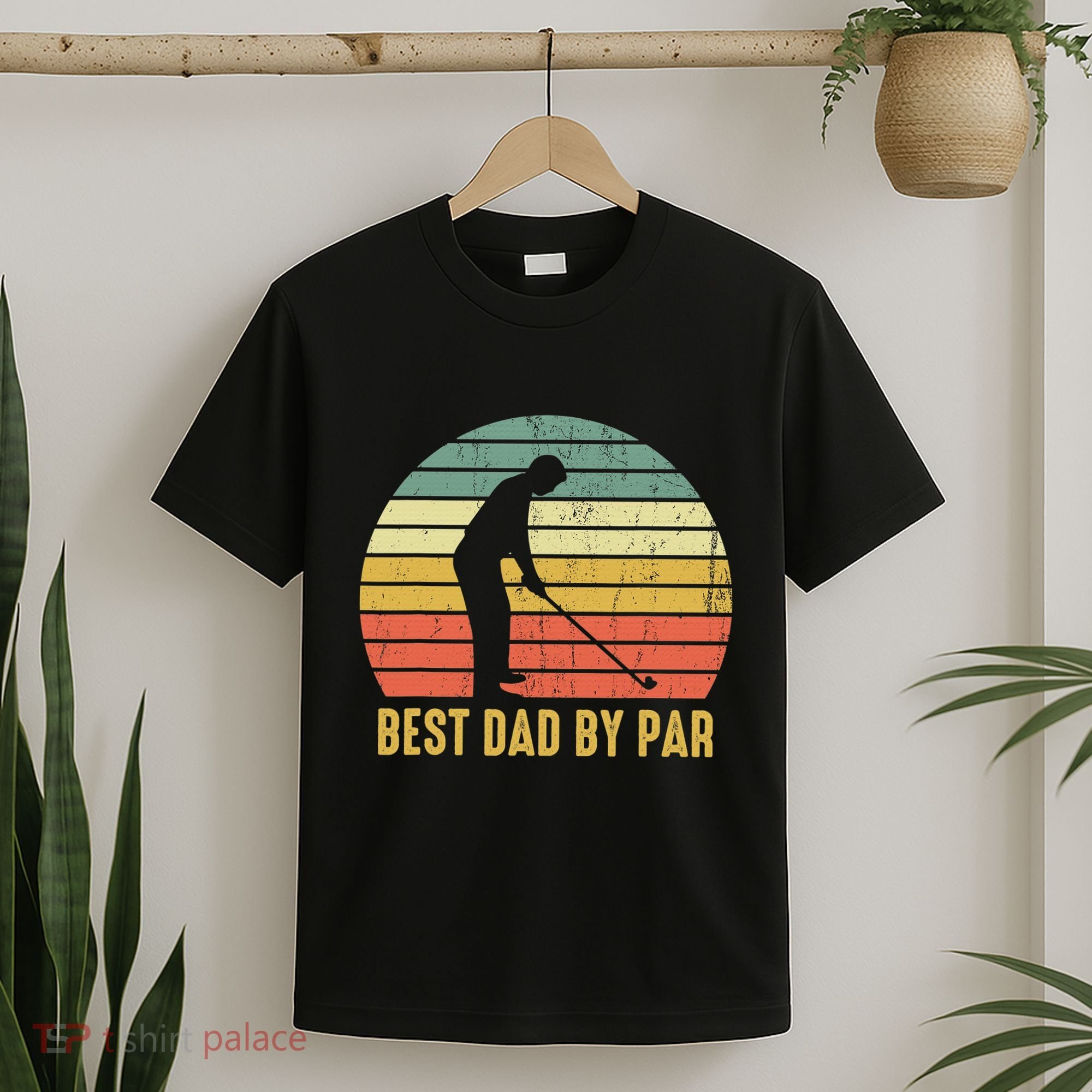 Best Dad By Par Disc Golf Golfer Player Funny Father's Day T-Shirt