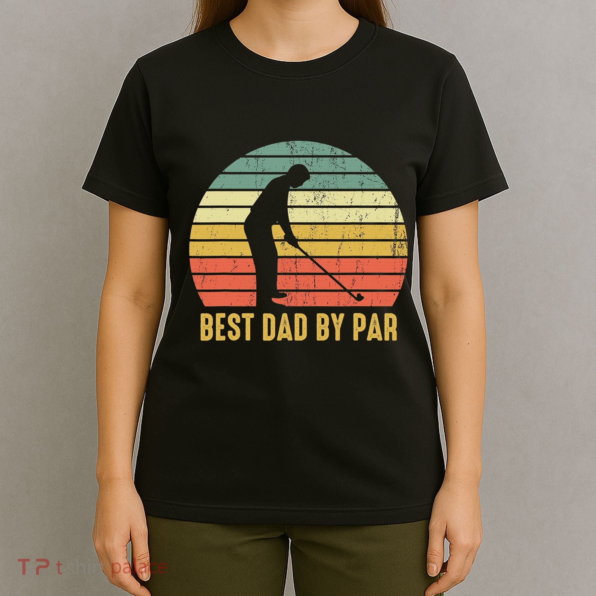 Best Dad By Par Disc Golf Golfer Player Funny Father's Day T-Shirt