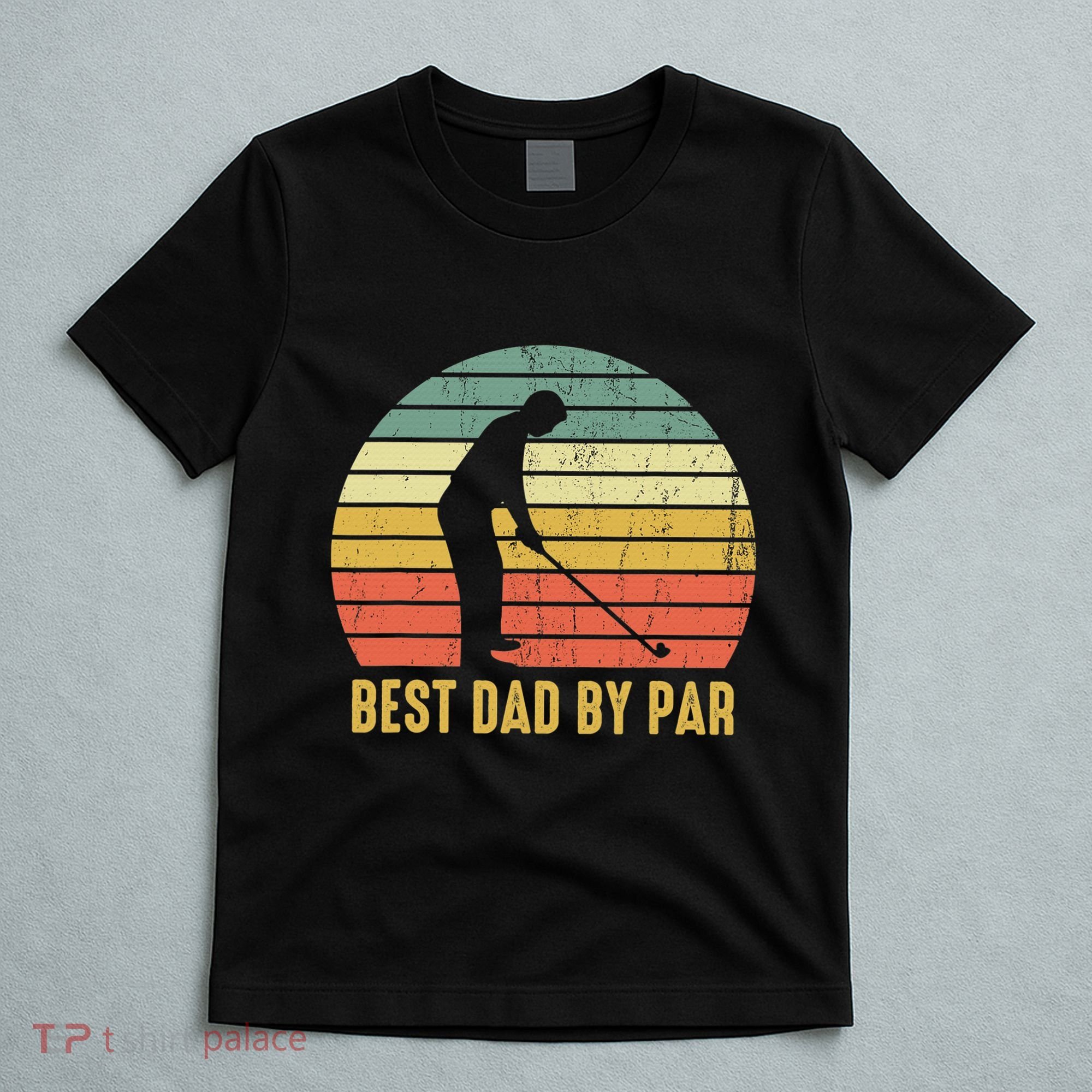 Best Dad By Par Disc Golf Golfer Player Funny Father's Day T-Shirt