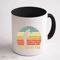 Best Dad By Par Disc Golf Golfer Player Funny Father's Day Coffee Mug thumb 1