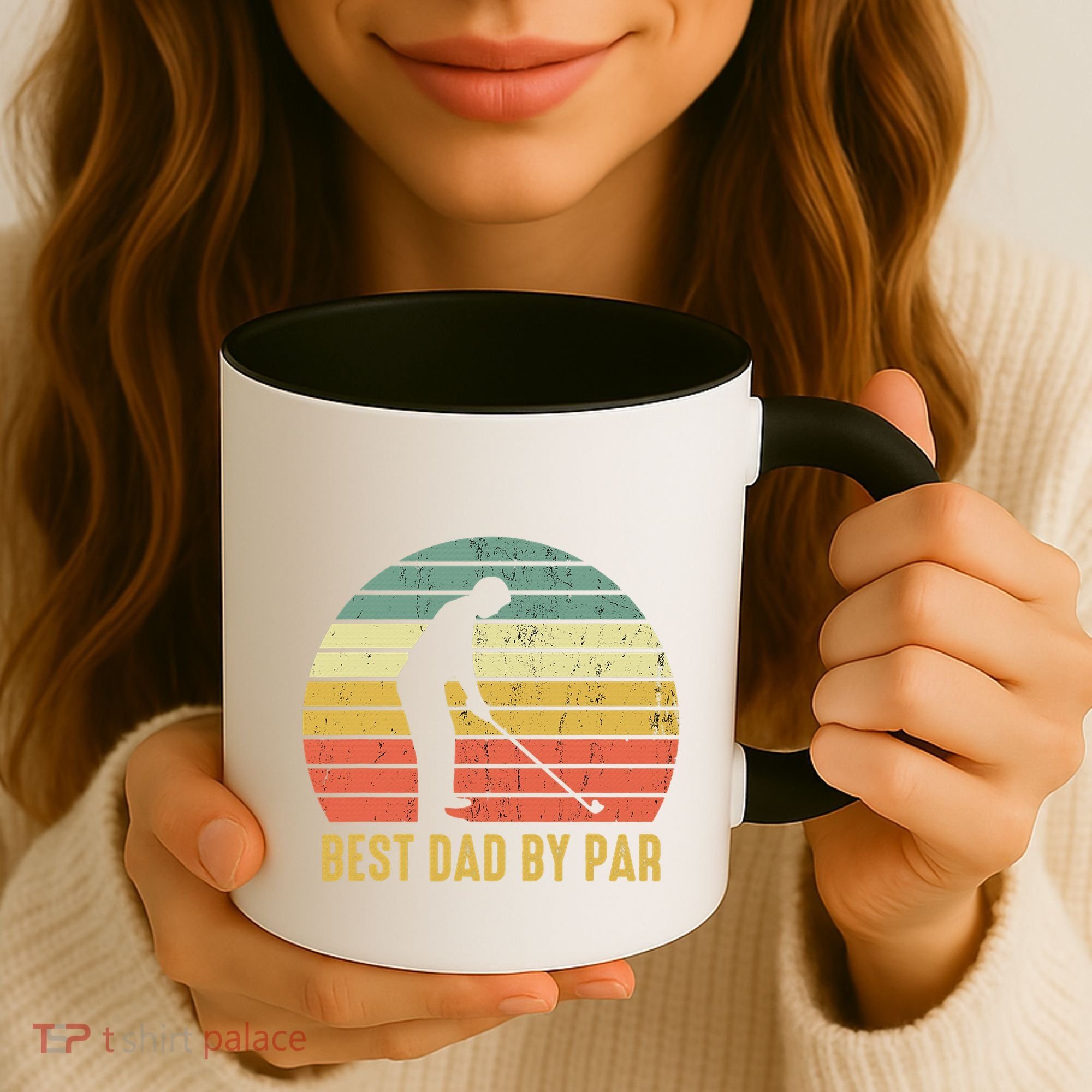 Best Dad By Par Disc Golf Golfer Player Funny Father's Day Coffee Mug