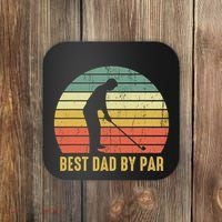 Best Dad By Par Disc Golf Golfer Player Funny Father's Day Coaster thumb 0