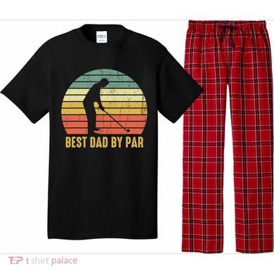 Best Dad By Par Disc Golf Golfer Player Funny Father's Day Pajama Set