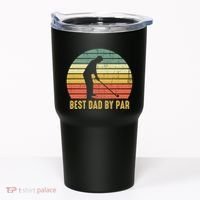 Best Dad By Par Disc Golf Golfer Player Funny Father's Day Tumbler thumb 0