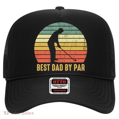 Best Dad By Par Disc Golf Golfer Player Funny Father's Day Hat
