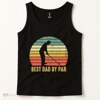 Best Dad By Par Disc Golf Golfer Player Funny Father's Day Tank Top thumb 2