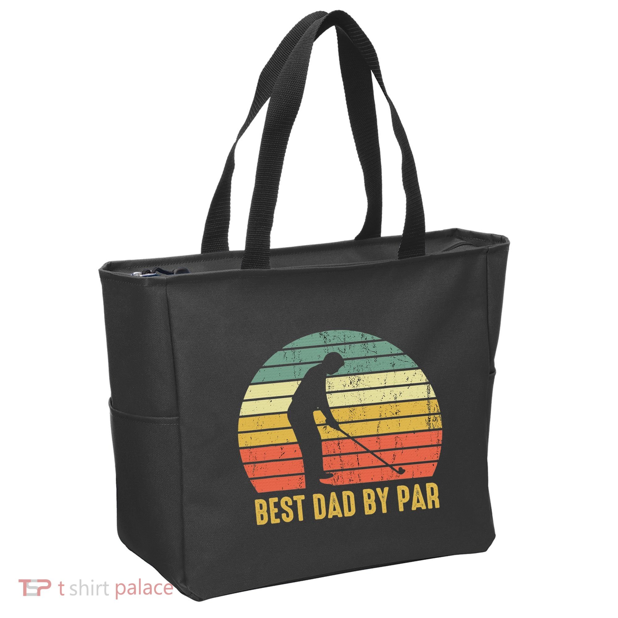 Best Dad By Par Disc Golf Golfer Player Funny Father's Day Tote Bag