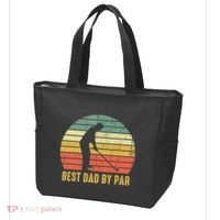Best Dad By Par Disc Golf Golfer Player Funny Father's Day Tote Bag thumb 3