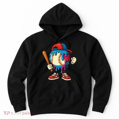 Baseball Drip Boy Ice Cream Drip Sport Game Day  Hoodie