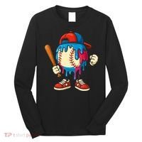 Baseball Drip Boy Ice Cream Drip Sport Game Day  Long Sleeve Shirt thumb 0