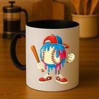Baseball Drip Boy Ice Cream Drip Sport Game Day  Coffee Mug thumb 4