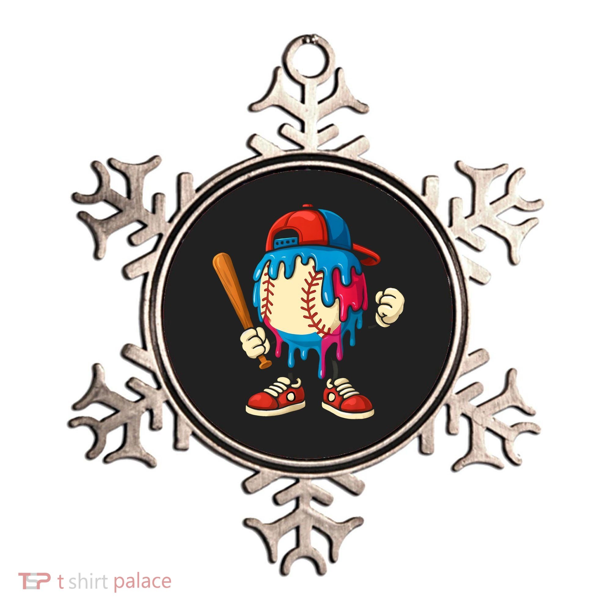 Baseball Drip Boy Ice Cream Drip Sport Game Day  Ornament