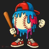 Baseball Drip Boy Ice Cream Drip Sport Game Day  Hat thumb 2