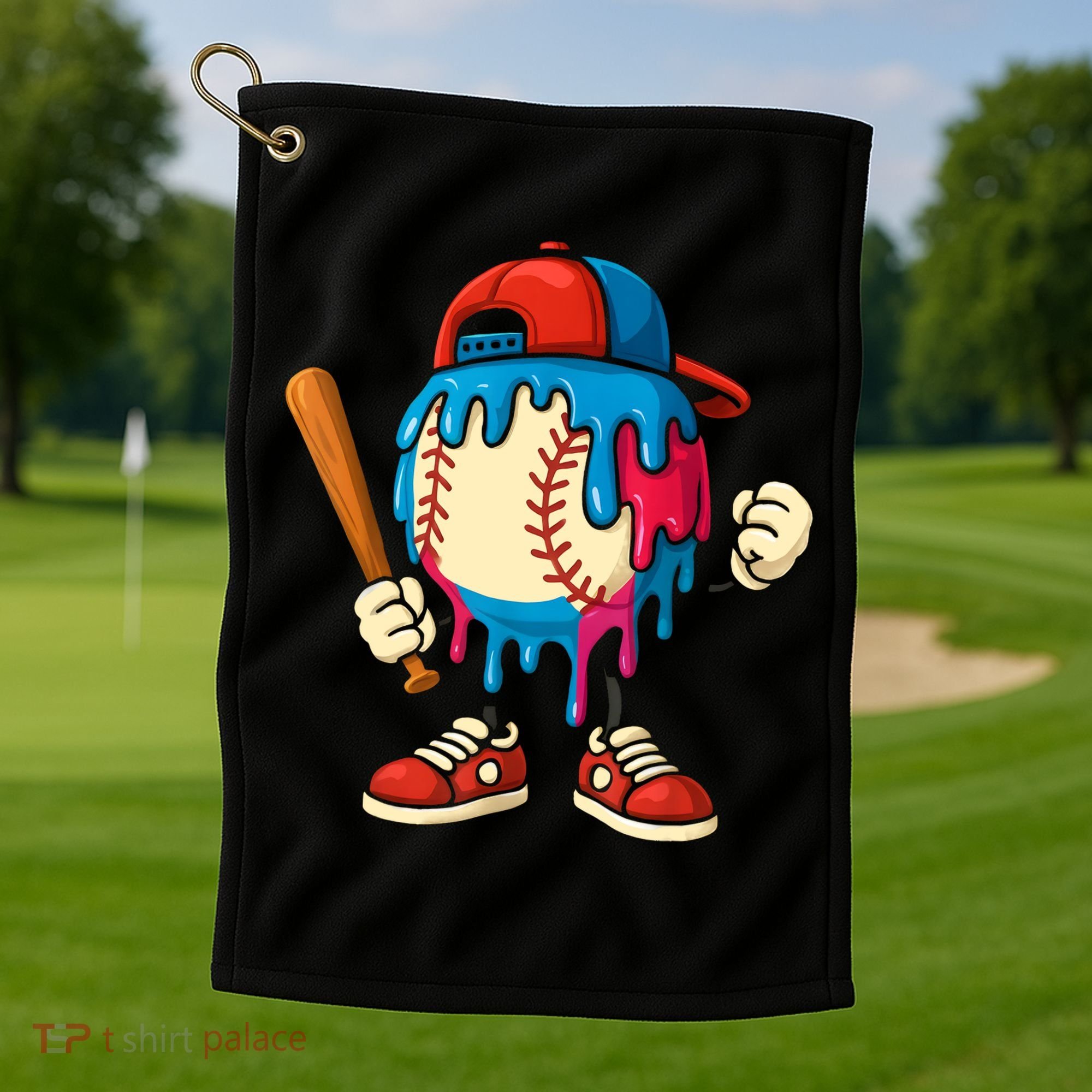Baseball Drip Boy Ice Cream Drip Sport Game Day  Golf Towel