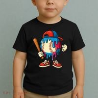 Baseball Drip Boy Ice Cream Drip Sport Game Day  Toddler T-Shirt thumb 2