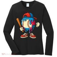 Baseball Drip Boy Ice Cream Drip Sport Game Day  Women's Long Sleeve Shirt thumb 0
